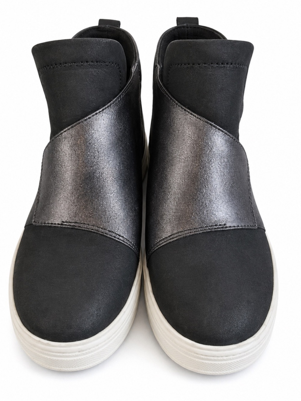 Timberland Black Leather Hidden Wedge Slip-On Sneaker Booties Size 7
